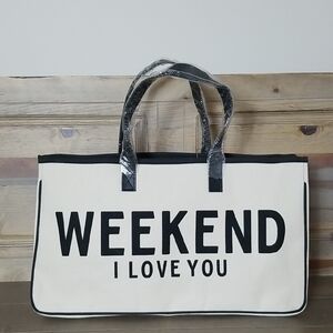 Weekend I Love You, Hold Everything Tote by Santa Barbara Design Studio